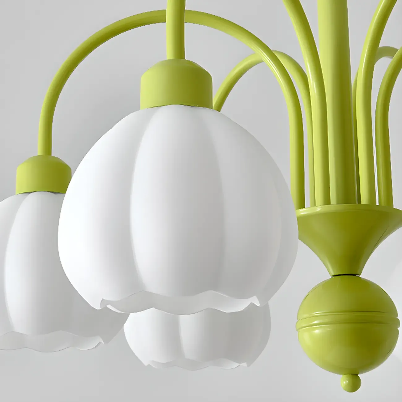 Floral Vintage Chandelier with Metal and Glass for Living Room Image - 20