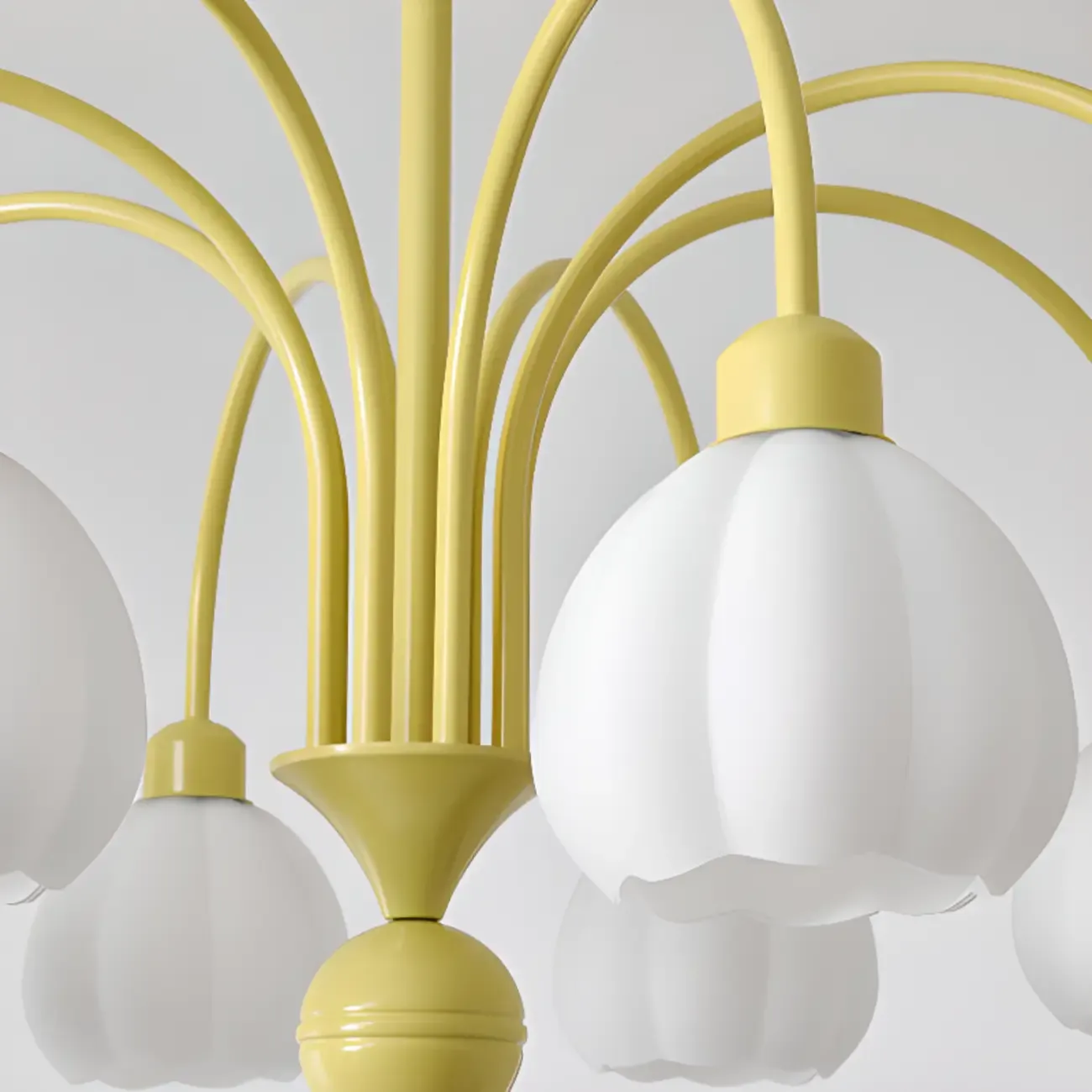 Floral Vintage Chandelier with Metal and Glass for Living Room Image - 21