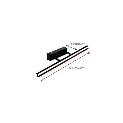 Modern Metal Black Linear LED Vanity Light for Bathroom Makeup Image - 61