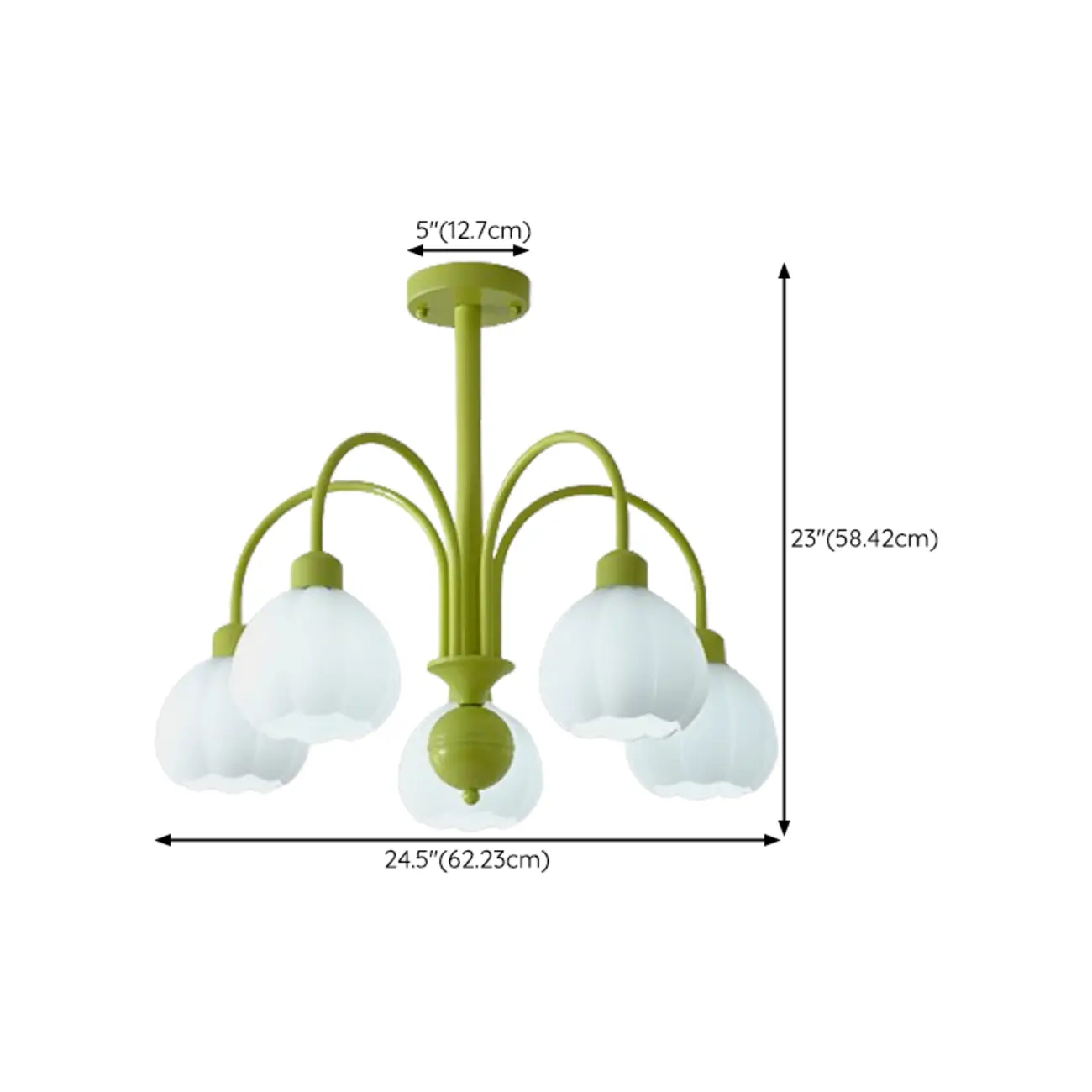 Floral Vintage Chandelier with Metal and Glass for Living Room Image - 24 | homeyfad