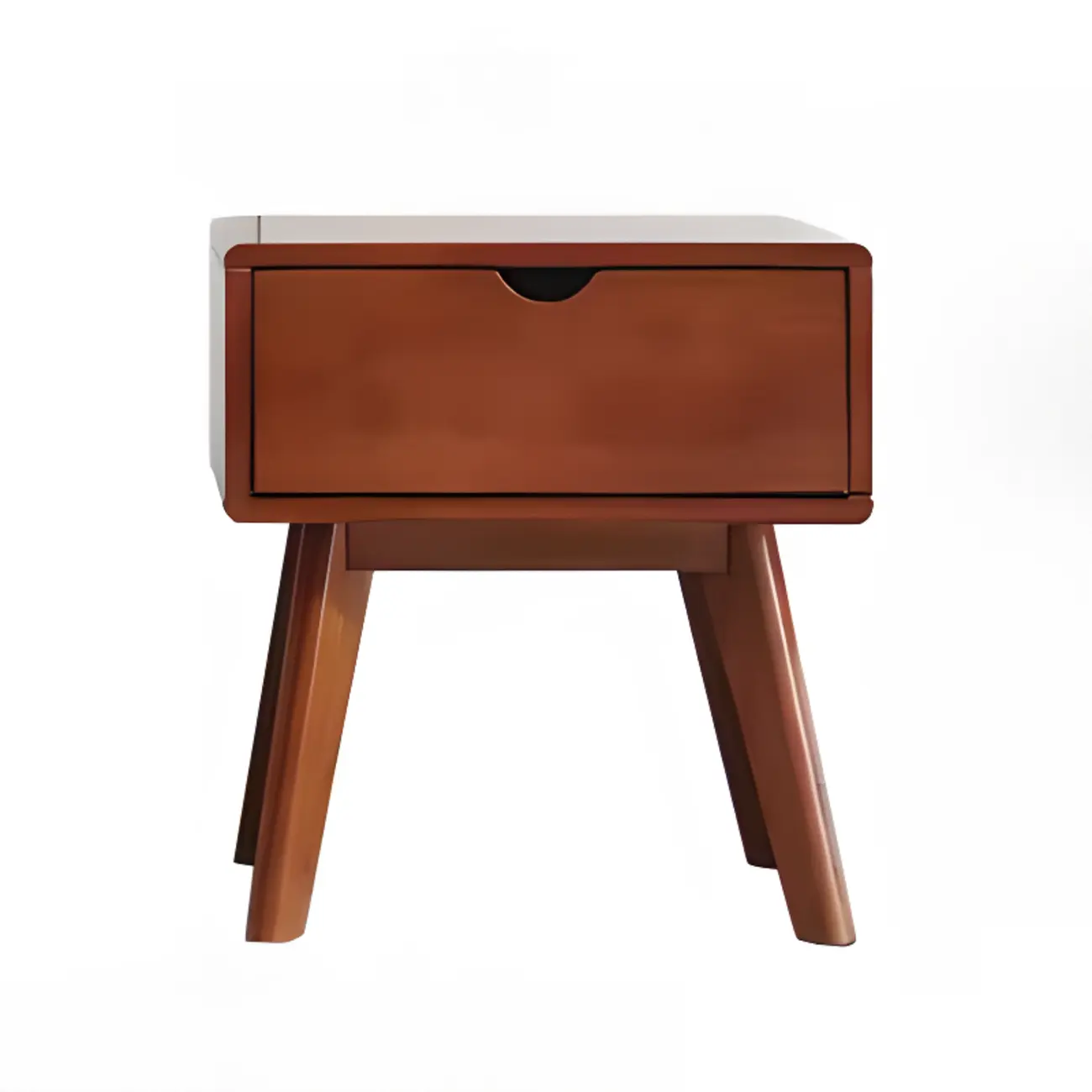 Modern Wooden Bedside Table with Large Storage Drawer Image - 4 | homeyfad