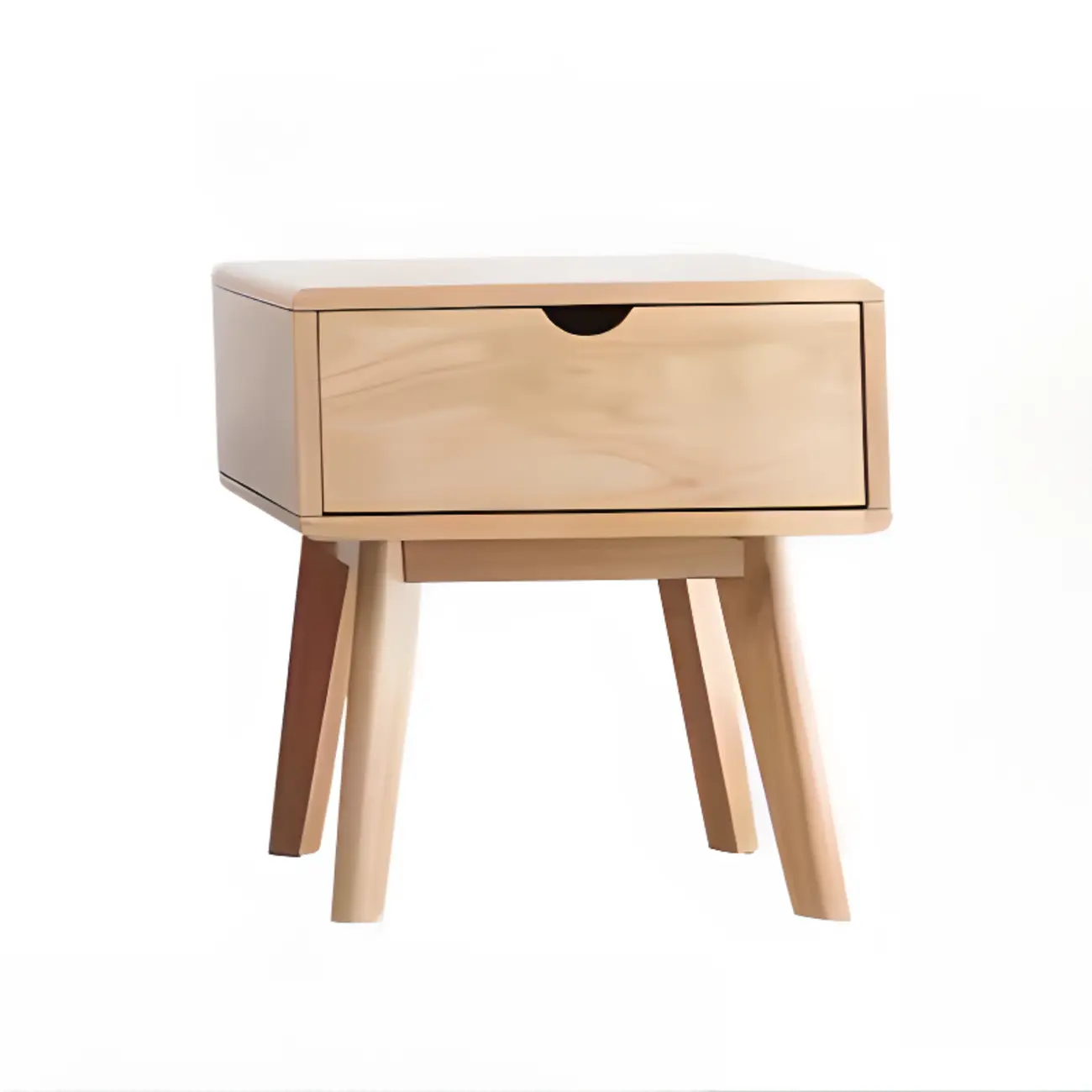 Modern Wooden Bedside Table with Large Storage Drawer Image - 7 | homeyfad