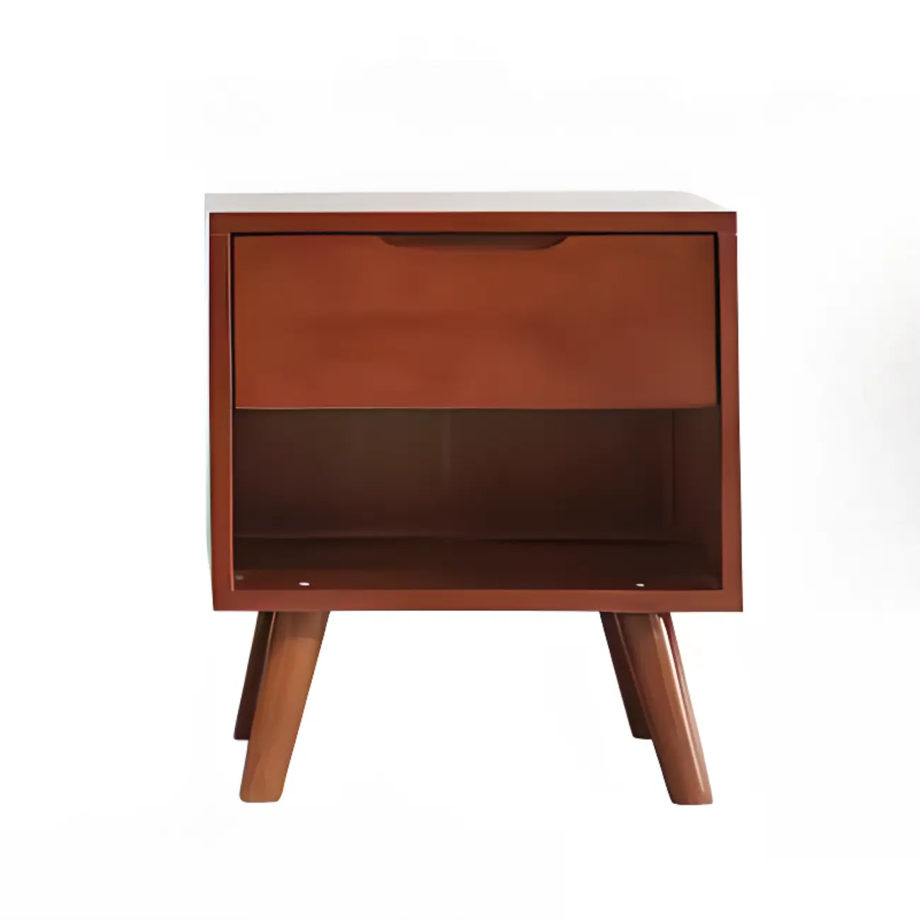 Modern Wooden Bedside Table with Large Storage Drawer Image - 10 | homeyfad