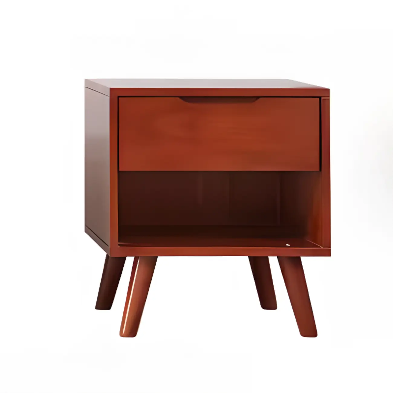 Modern Wooden Bedside Table with Large Storage Drawer Image - 12 | homeyfad