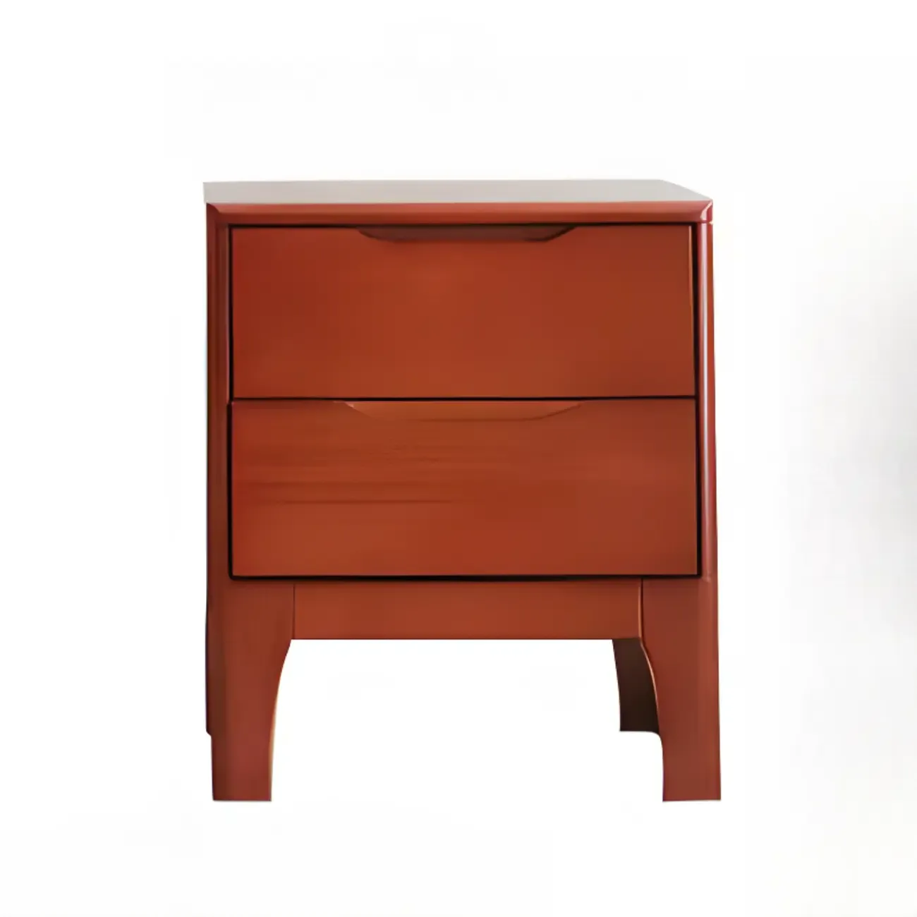 Modern Wooden Bedside Table with Large Storage Drawer Image - 17