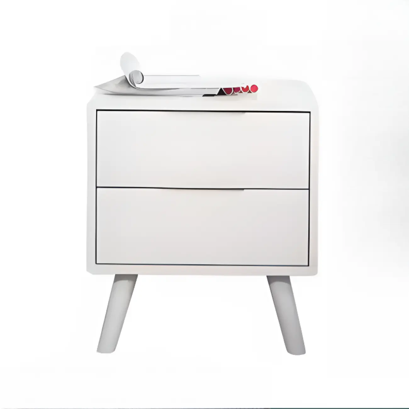 Modern Wooden Bedside Table with Large Storage Drawer Image - 19 | homeyfad