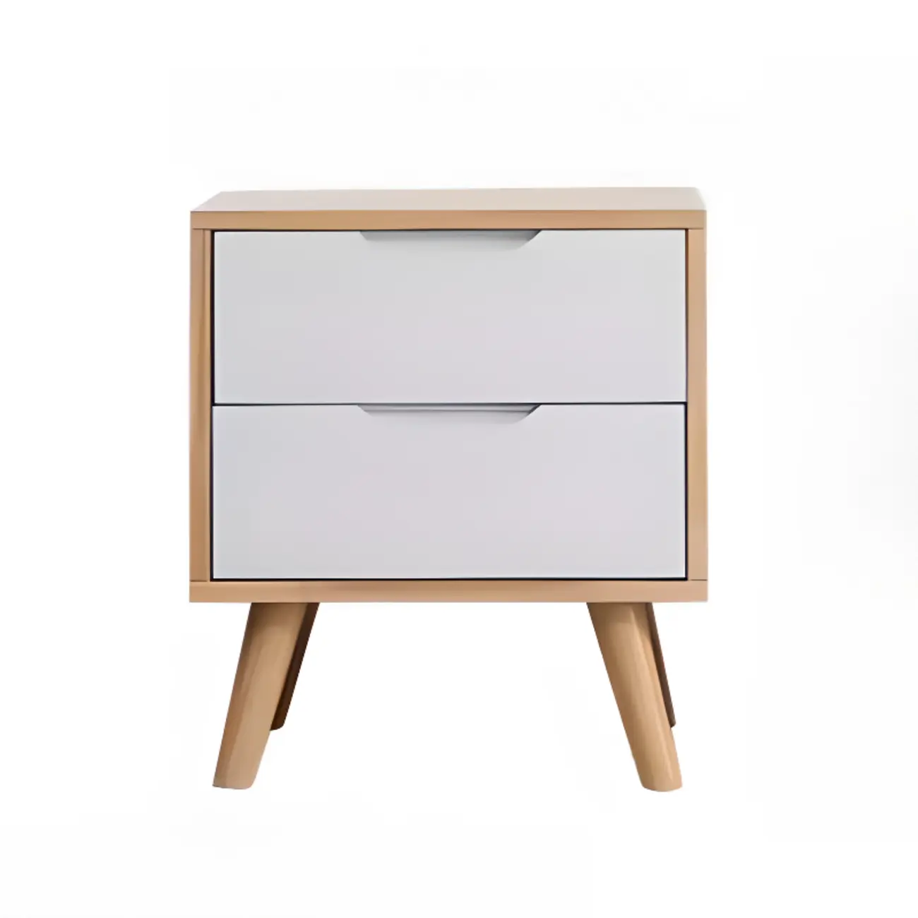 Modern Wooden Bedside Table with Large Storage Drawer Image - 26 | homeyfad