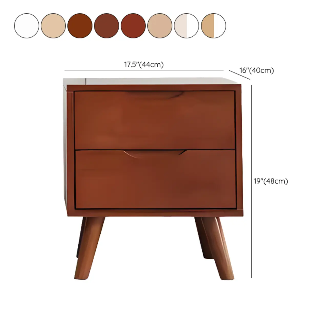 Modern Wooden Bedside Table with Large Storage Drawer Image - 28 | homeyfad