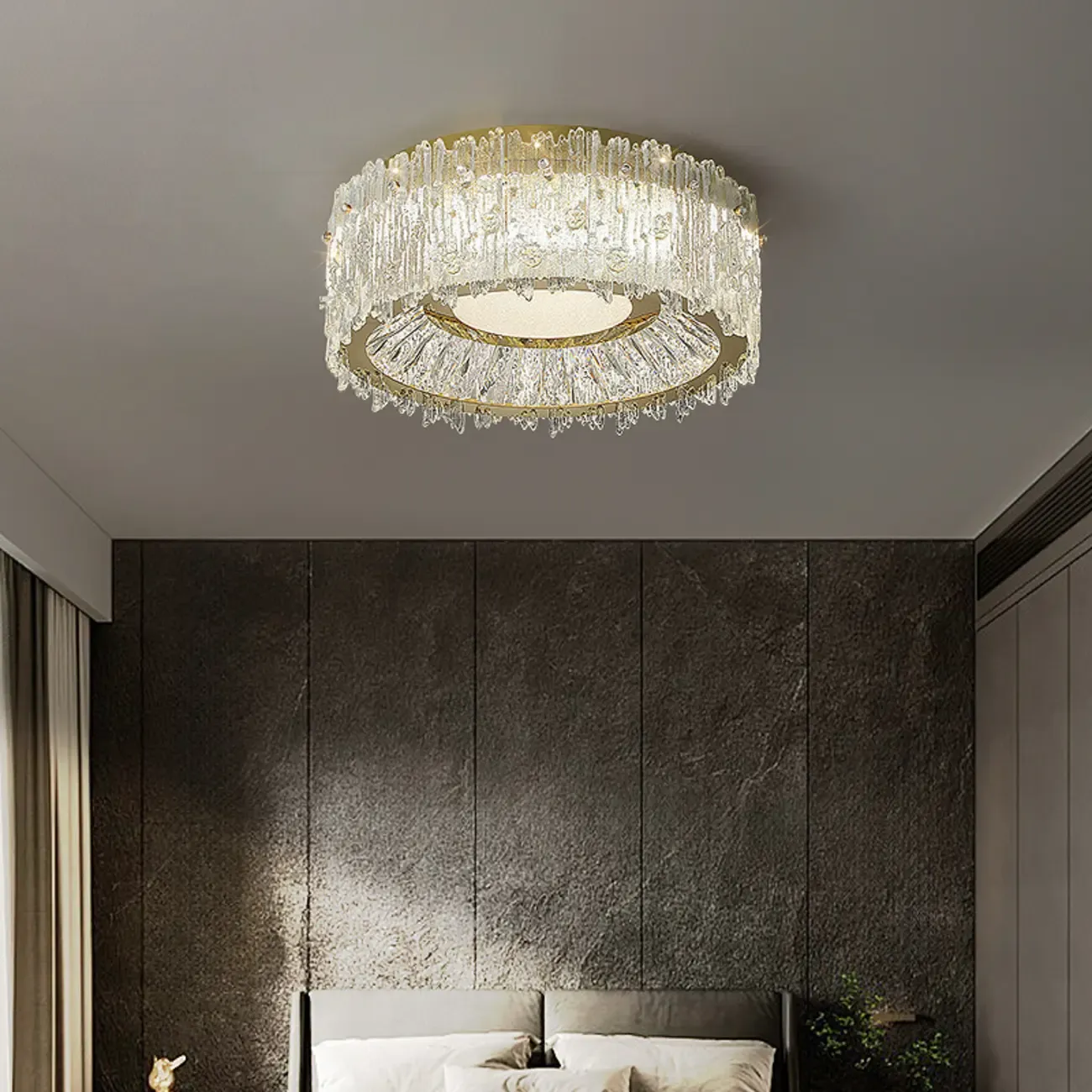 Modern LED Flush Mount Ceiling Light for Residential Spaces Image - 1
