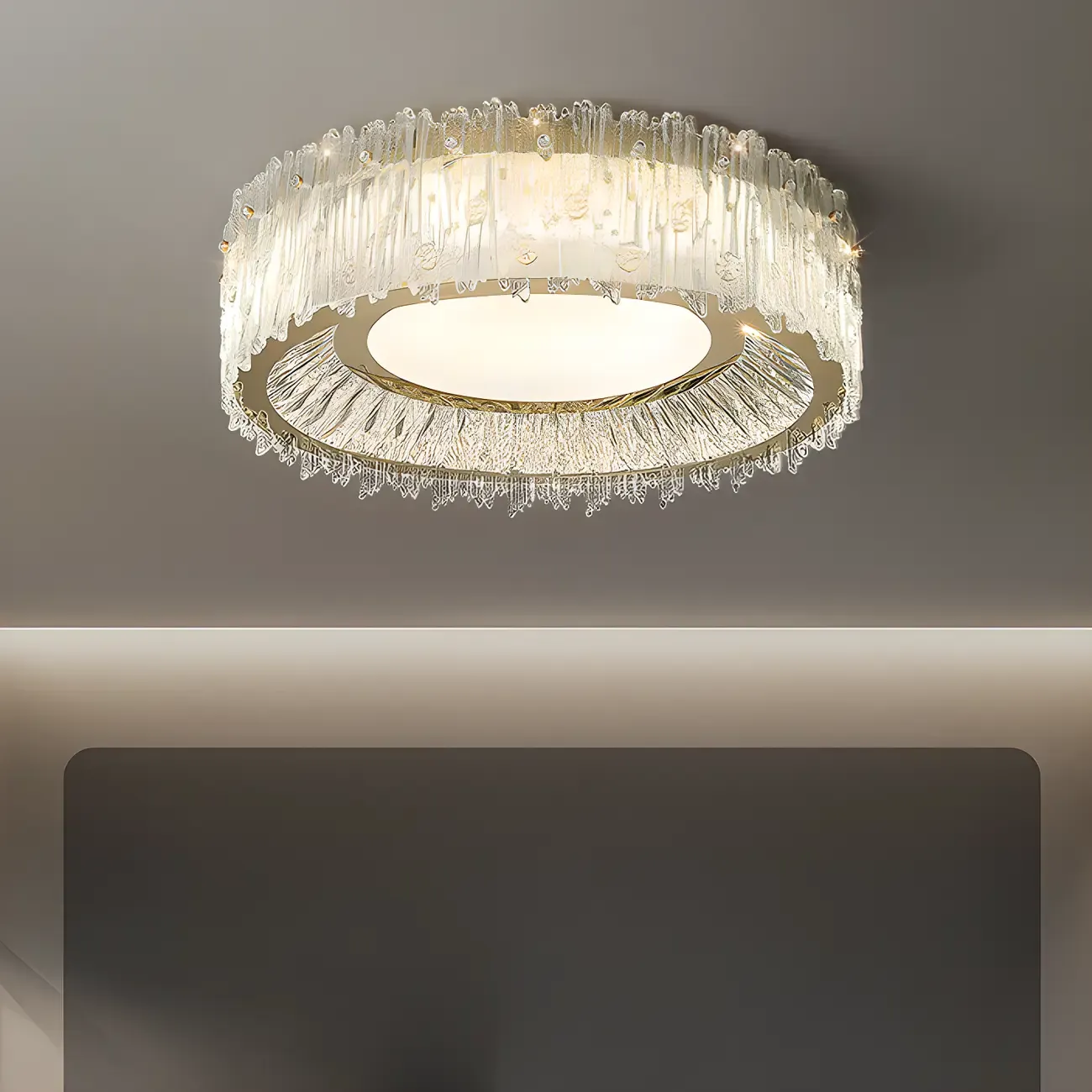 Modern LED Flush Mount Ceiling Light for Residential Spaces Image - 4