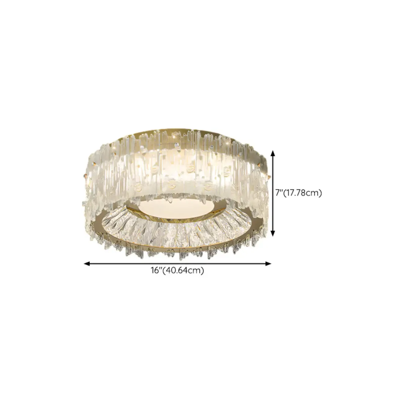 Modern LED Flush Mount Ceiling Light for Residential Spaces #size