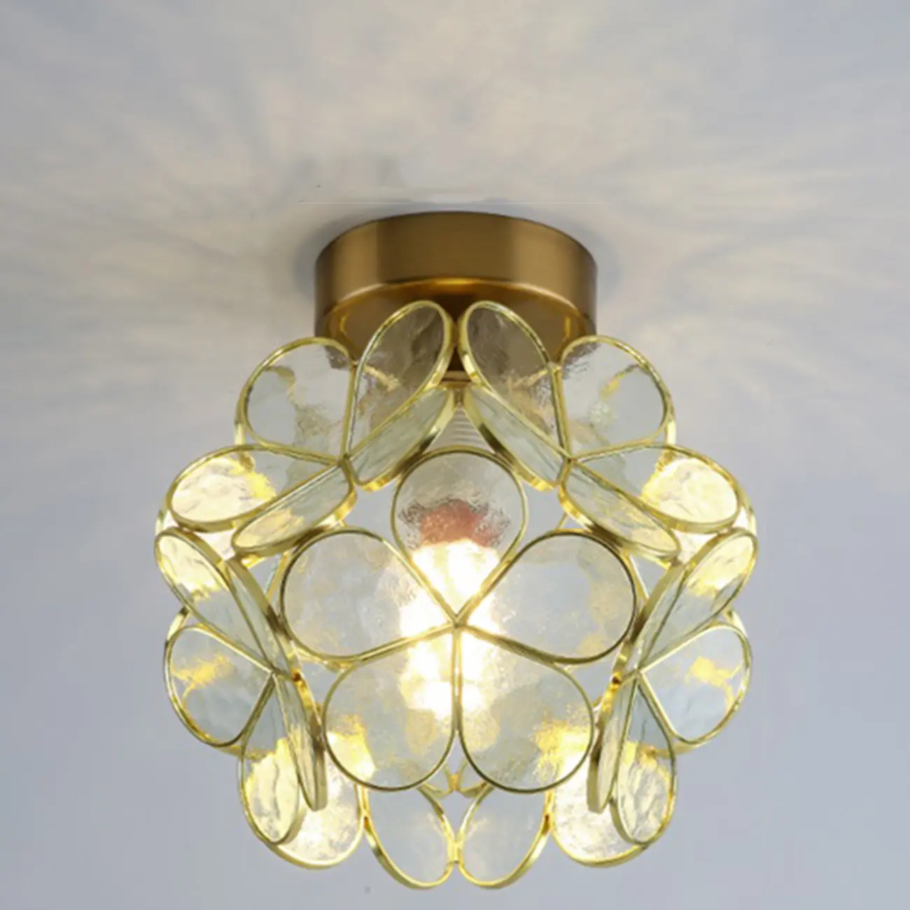 5 to 9 Inch Pink Floral Ceiling Light Fixture for Indoor Aisle | homeyfad