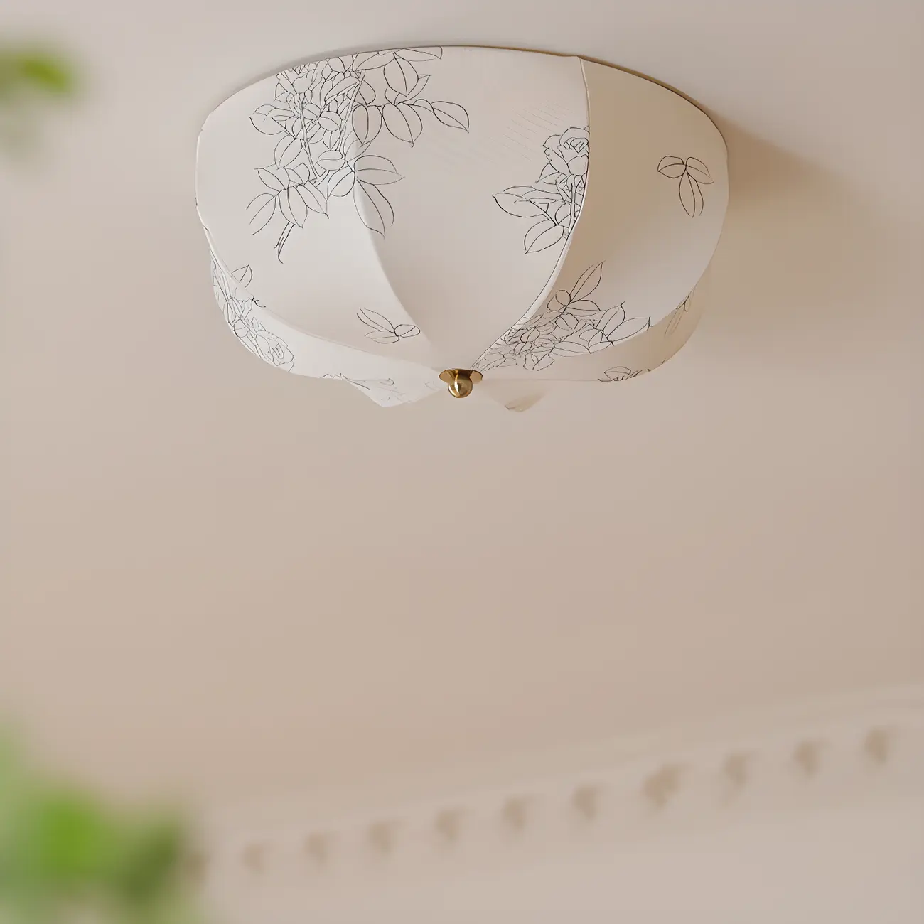 Modern Beige Flush Mount Ceiling Light for Living Room Image - 2 | homeyfad