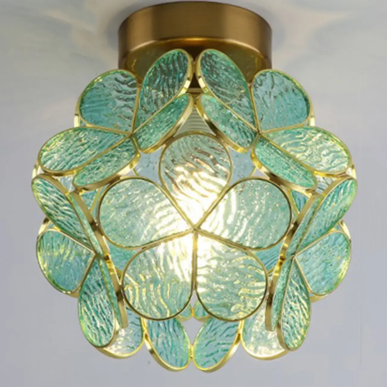 5 to 9 Inch Pink Floral Ceiling Light Fixture for Indoor Aisle