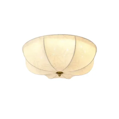 Modern Beige Flush Mount Ceiling Light for Living Room Image - 5