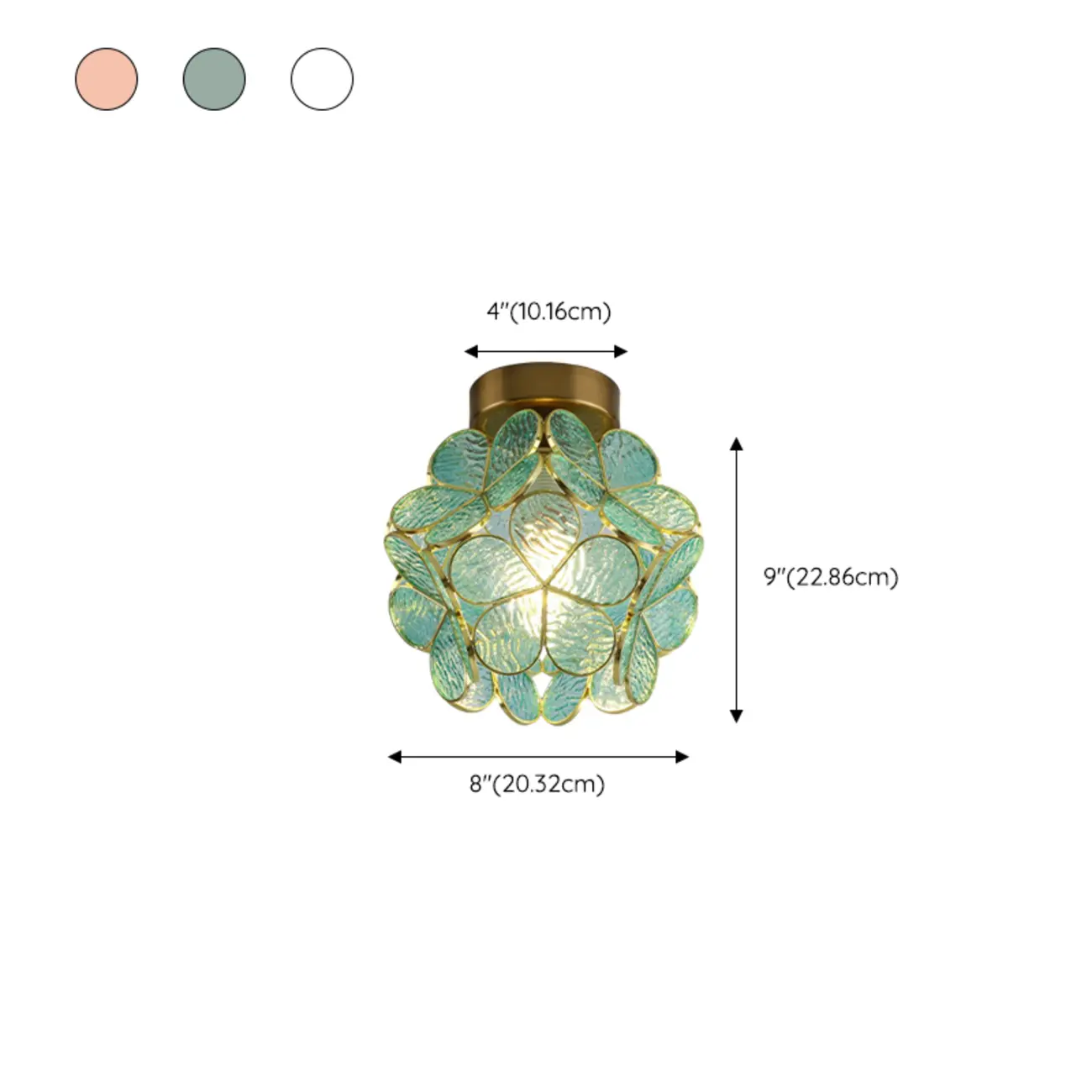 5 to 9 Inch Pink Floral Ceiling Light Fixture for Indoor Aisle | homeyfad