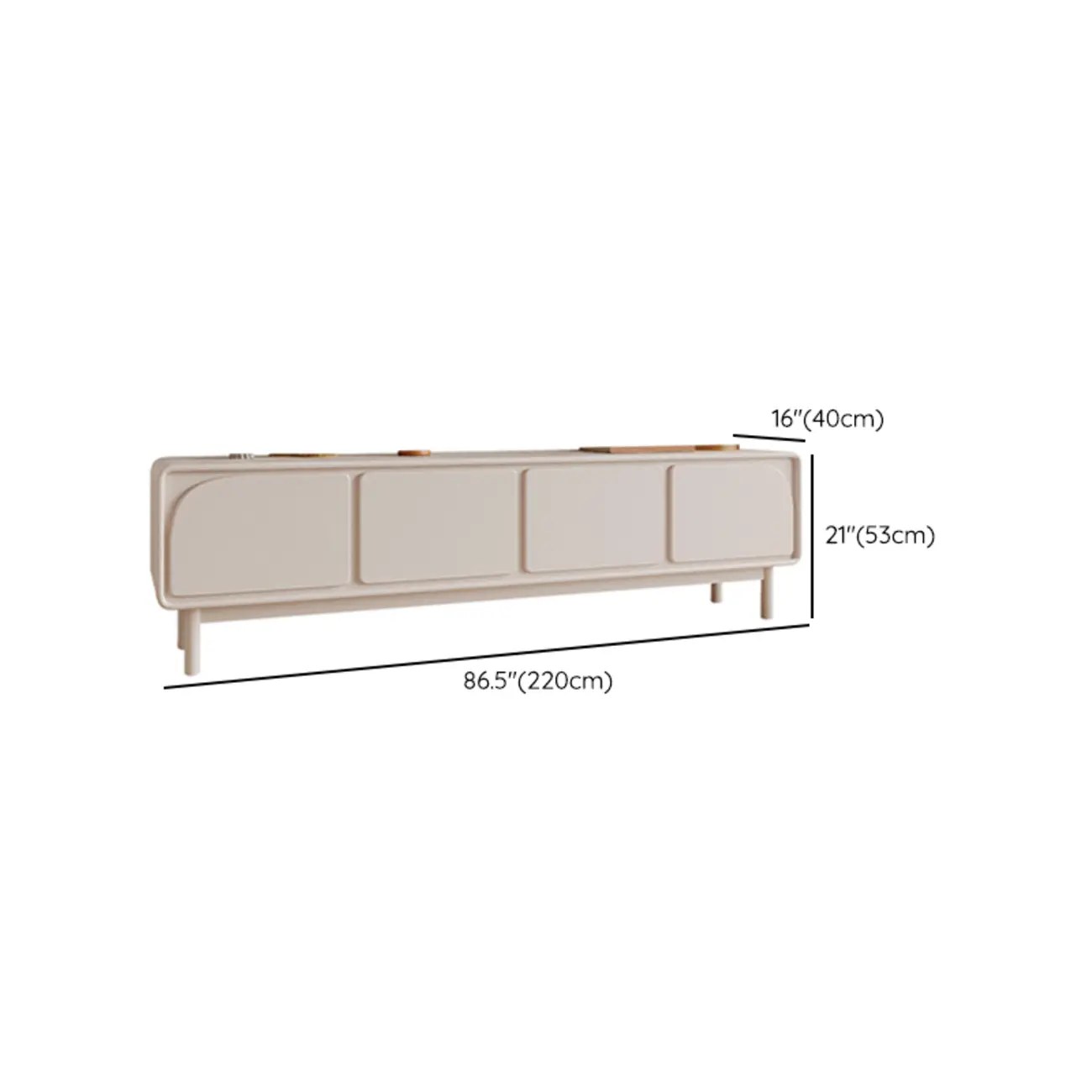 Minimalist Beige Wooden TV Stand with Cabinet for Living Room Image - 12 | homeyfad