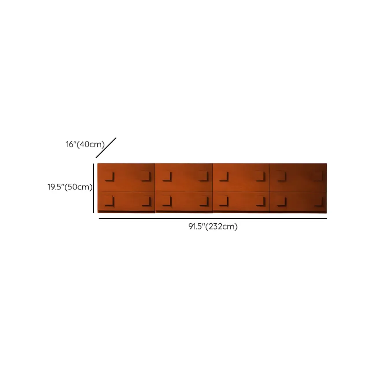 Modern Wooden TV Stand with Gate Doors for Living Room #size