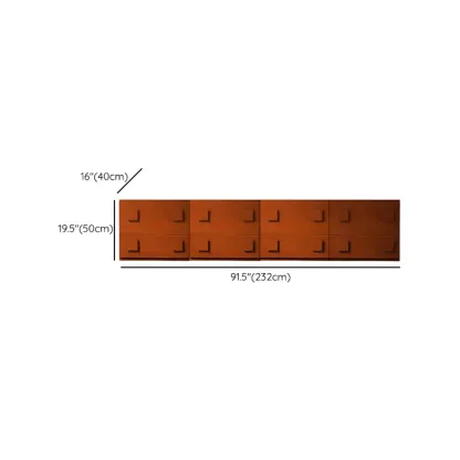 Modern Wooden TV Stand with Gate Doors for Living Room #size