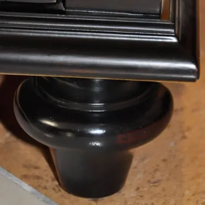 Traditional RubberWood TV Stand with Open Storage and Shelves Image - 5