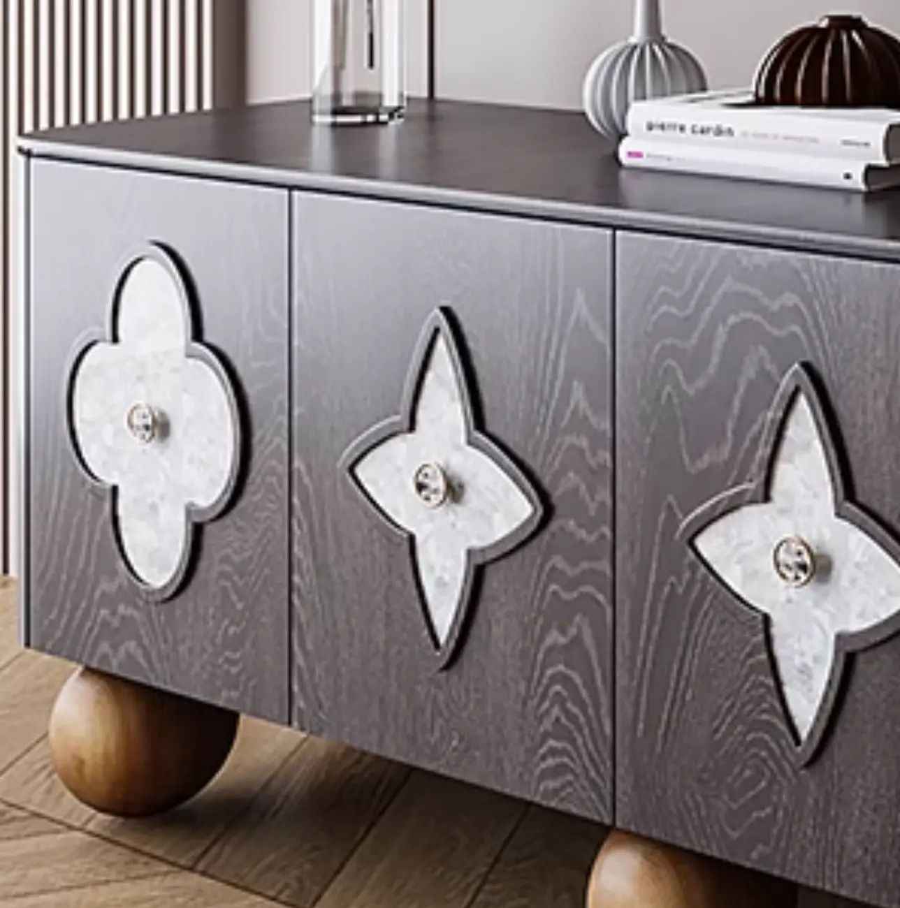 63" Black Modern Rectangle Wooden TV Stand for Living Room Image - 4 | homeyfad