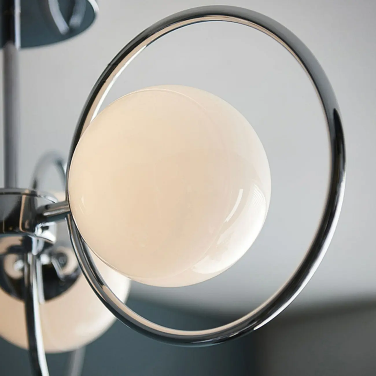 Modern Chrome Semi Flush Ceiling Light for Living Room Image - 8 | homeyfad