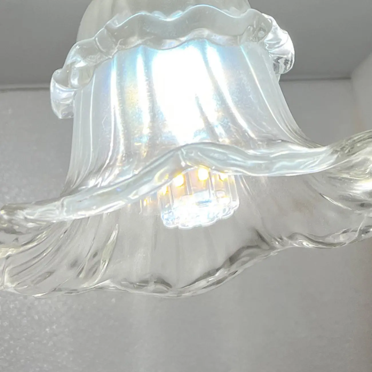 Vintage Wavy-Shaped Semi Flush Ceiling Light for Living Area | homeyfad