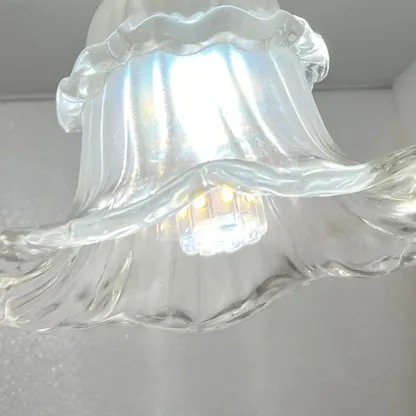 Vintage Wavy-Shaped Semi Flush Ceiling Light for Living Area
