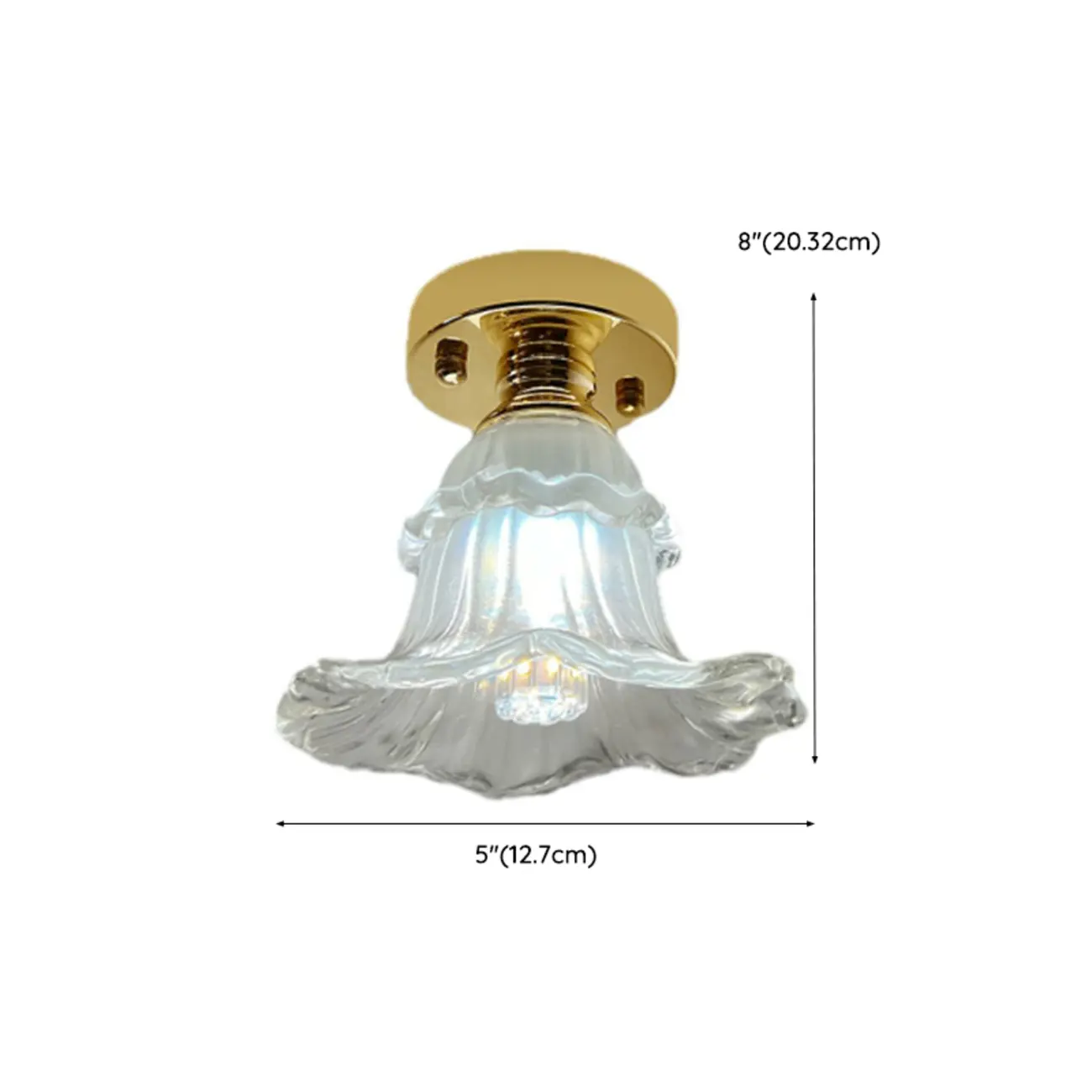 Vintage Wavy-Shaped Semi Flush Ceiling Light for Living Area | homeyfad