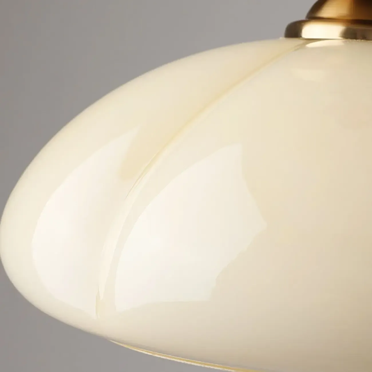 Modern Gold Glass Semi Flush Ceiling Light for Living Room Image - 14