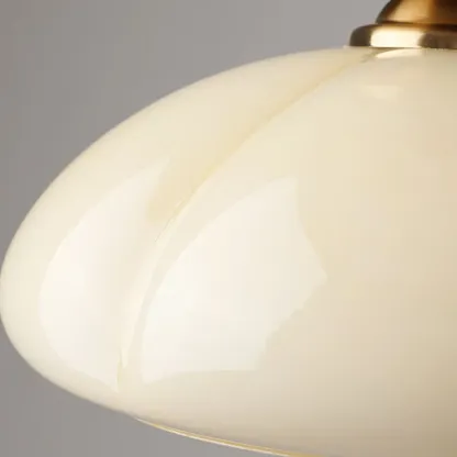 Modern Gold Glass Semi Flush Ceiling Light for Living Room Image - 14