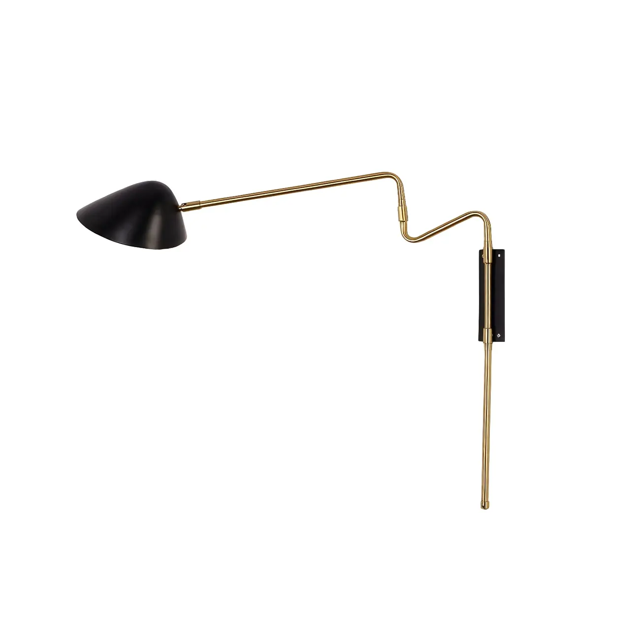 Black Metal Swing Arm Plug in Wall Sconce for Bedroom | homeyfad