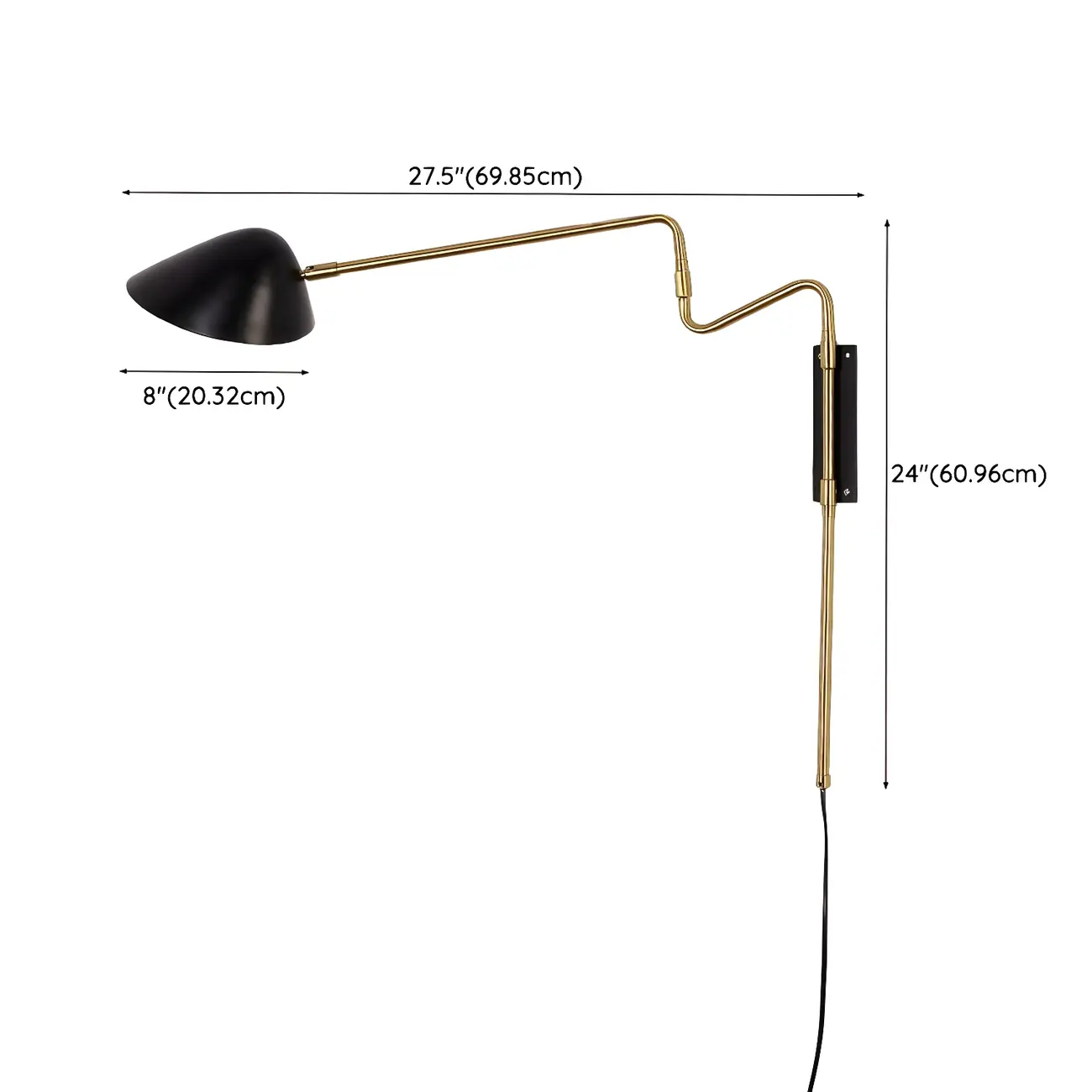 Indoor Bi-pin Swing Arm Wall Light for Bedside Image - 12