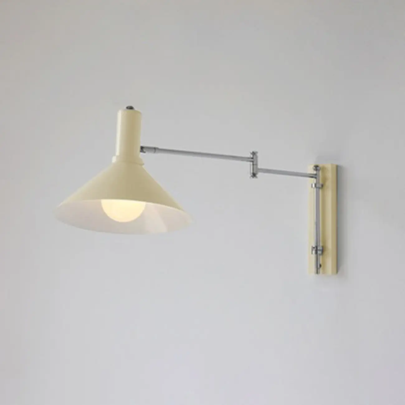 Modern Iron Swing Arm Wall Light with Adjustable Shade Image - 3 | homeyfad