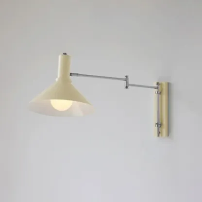 Modern Iron Swing Arm Wall Light with Adjustable Shade Image - 3