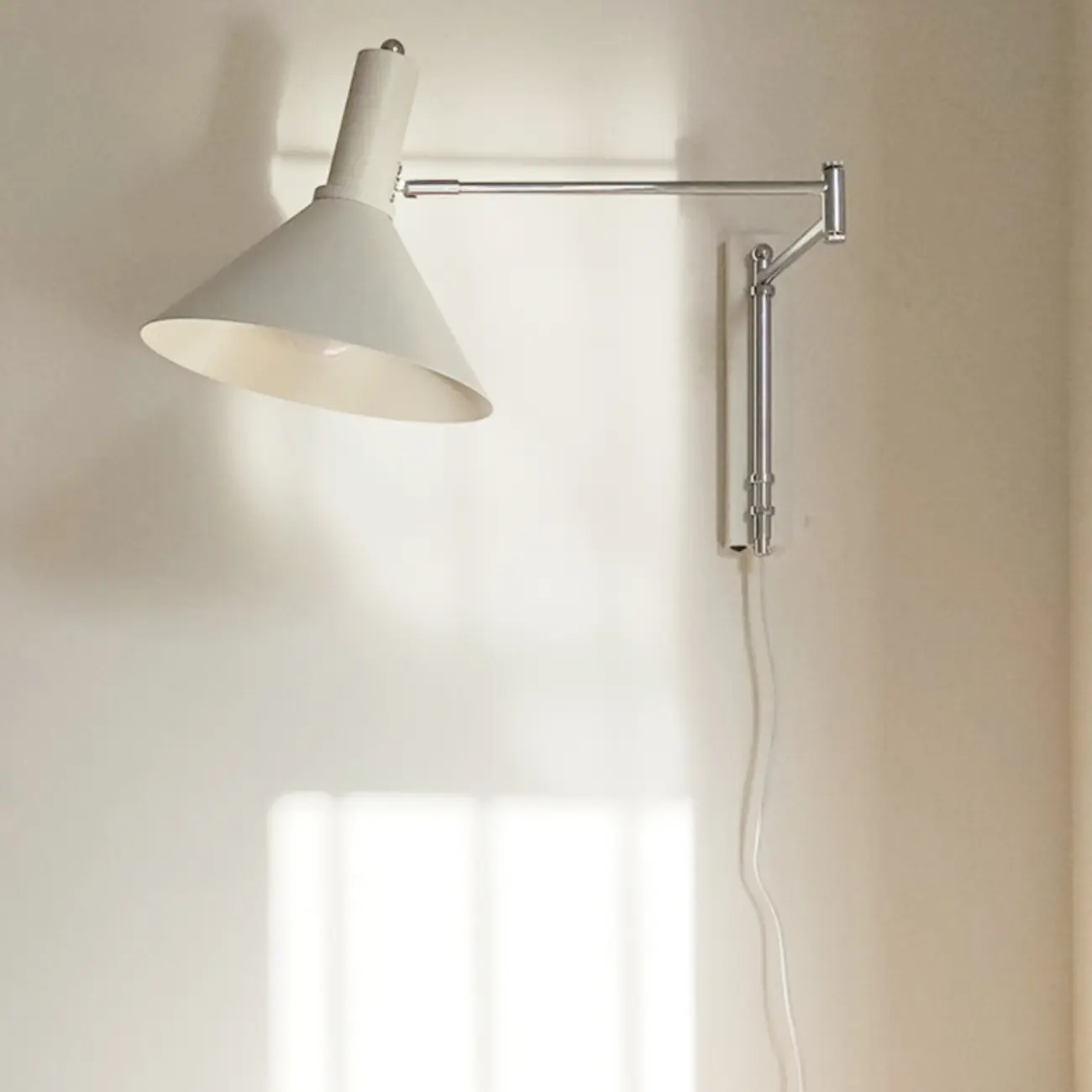 Modern Iron Swing Arm Wall Light with Adjustable Shade Image - 8 | homeyfad