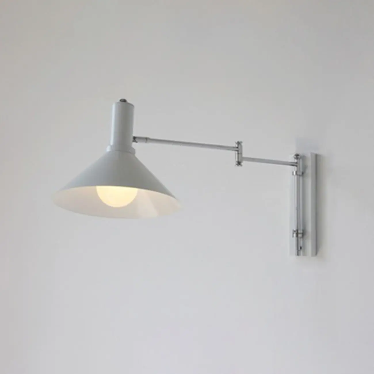 Modern Iron Swing Arm Wall Light with Adjustable Shade Image - 9 | homeyfad