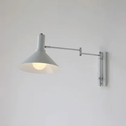 Modern Iron Swing Arm Wall Light with Adjustable Shade Image - 9
