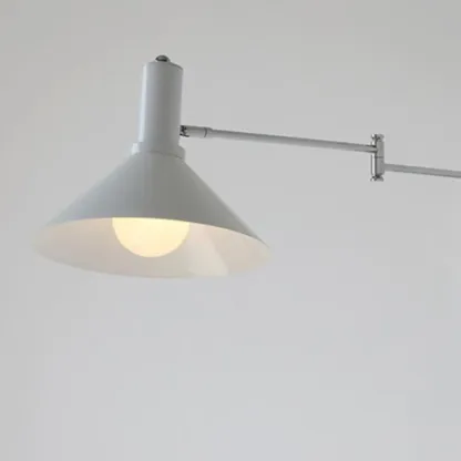 Modern Iron Swing Arm Wall Light with Adjustable Shade Image - 13