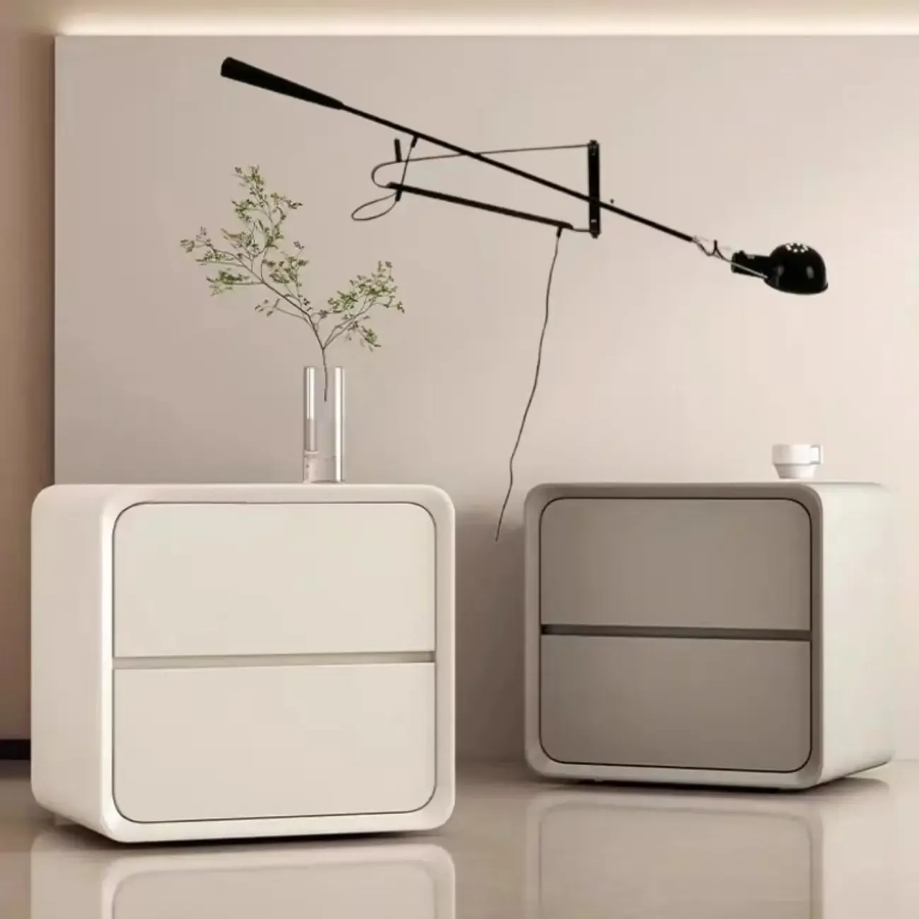 Modern Minimalist Adjustable Metal Wall Light with Switch Image - 1