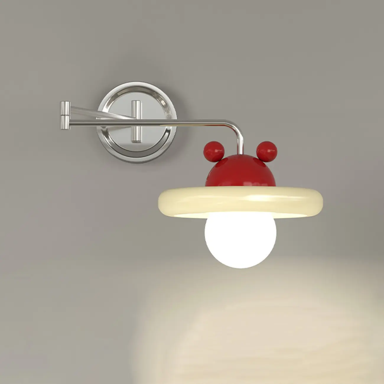 Modern Adjustable Chrome Swing Arm Wall Light for Bedside Image - 2 | homeyfad