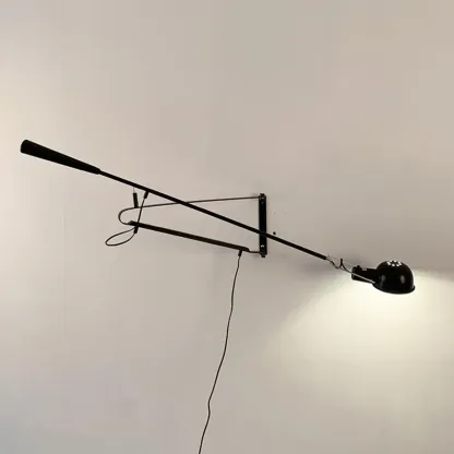 Modern Minimalist Adjustable Metal Wall Light with Switch Image - 2