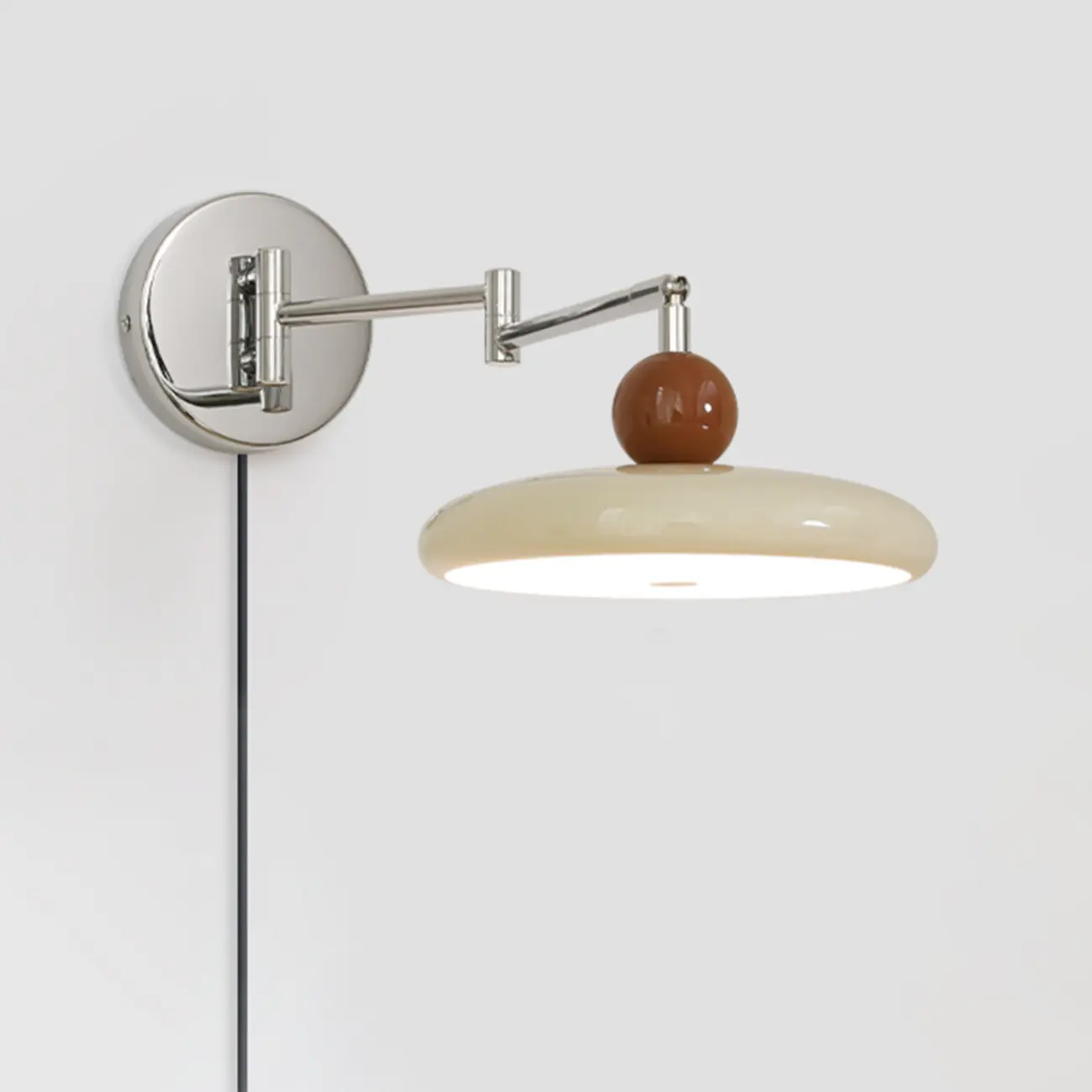 Modern Metal Wall Light with Rocker Arm for Bedroom Image - 4 | homeyfad