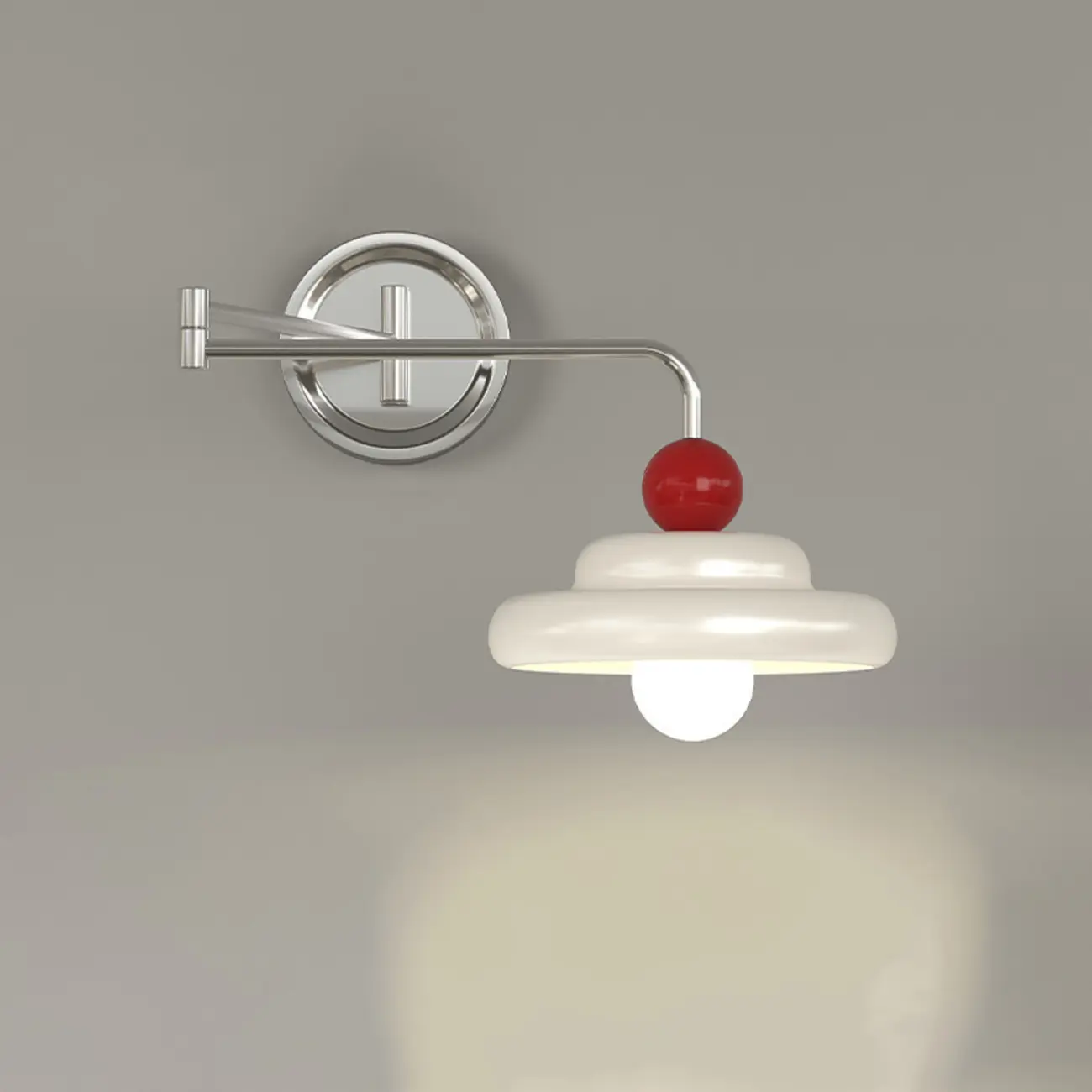 Modern Adjustable Chrome Swing Arm Wall Light for Bedside Image - 8 | homeyfad