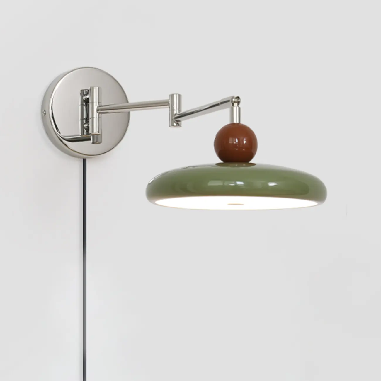 Modern Metal Wall Light with Rocker Arm for Bedroom Image - 6 | homeyfad