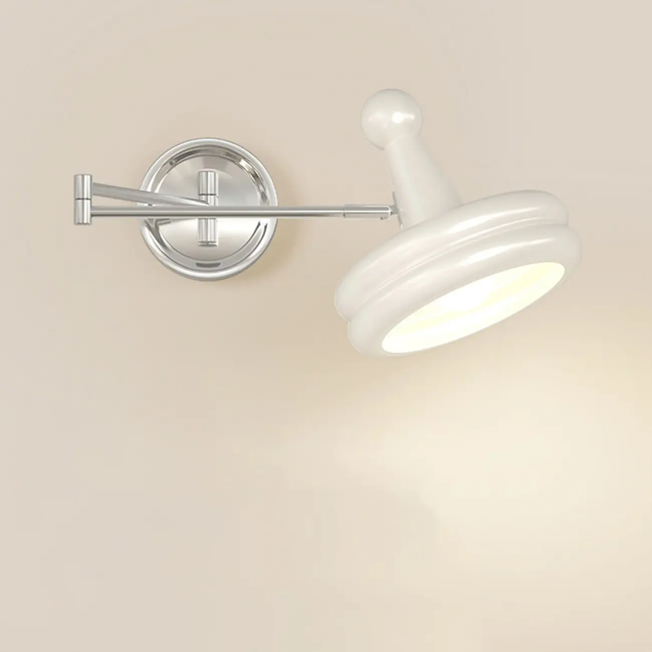 Modern Adjustable Chrome Swing Arm Wall Light for Bedside Image - 12 | homeyfad