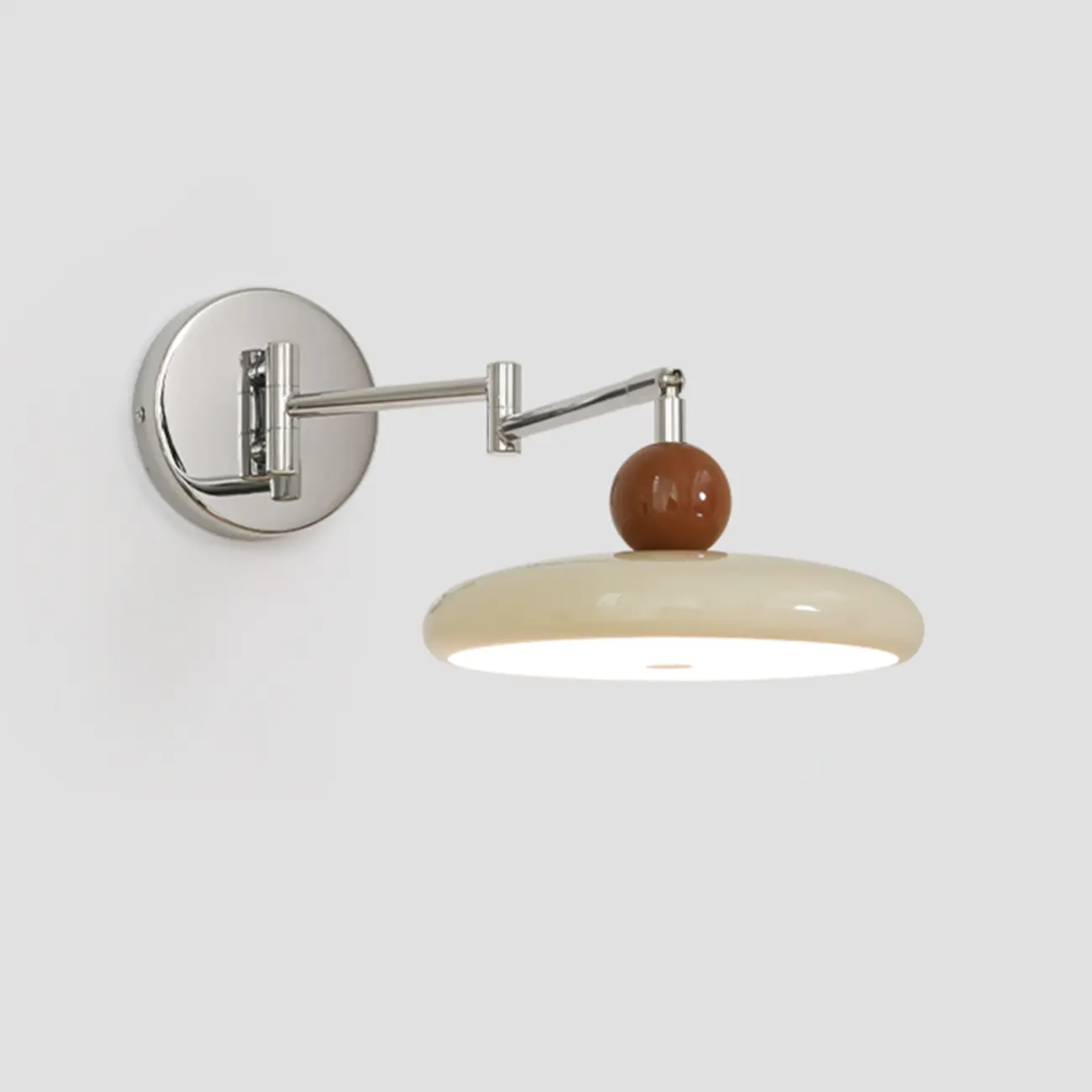 Modern Metal Wall Light with Rocker Arm for Bedroom Image - 9 | homeyfad