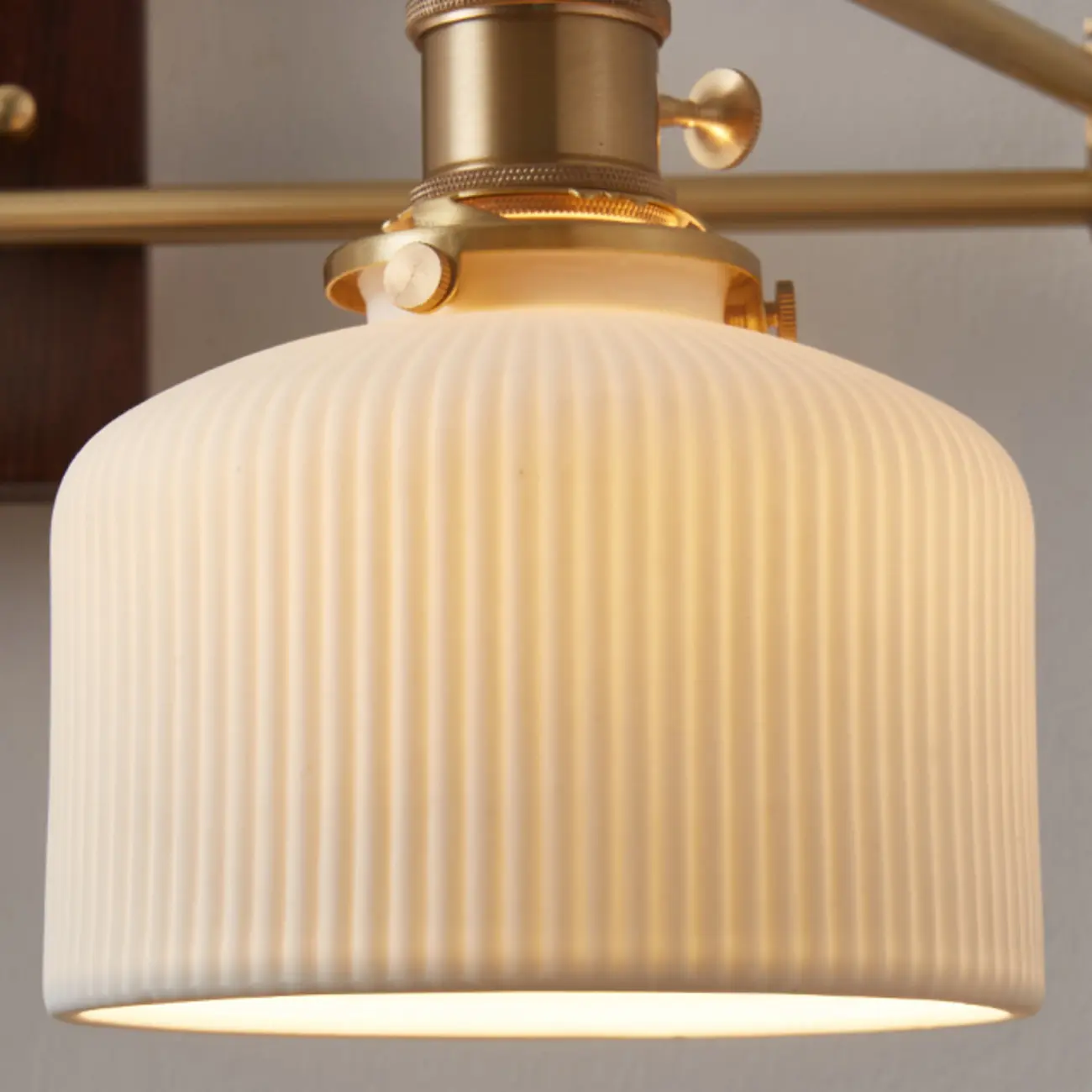 Vintage Bedside Walnut Swing Arm Wall Light with Glass Shade | homeyfad