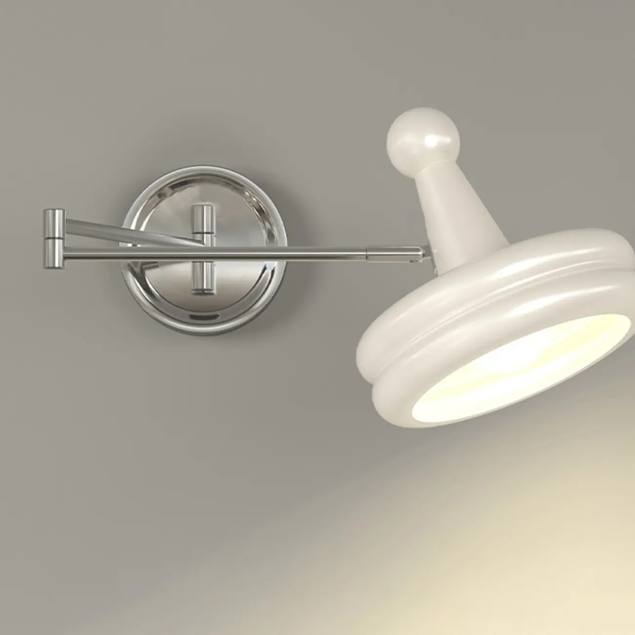 Modern Adjustable Chrome Swing Arm Wall Light for Bedside Image - 14 | homeyfad