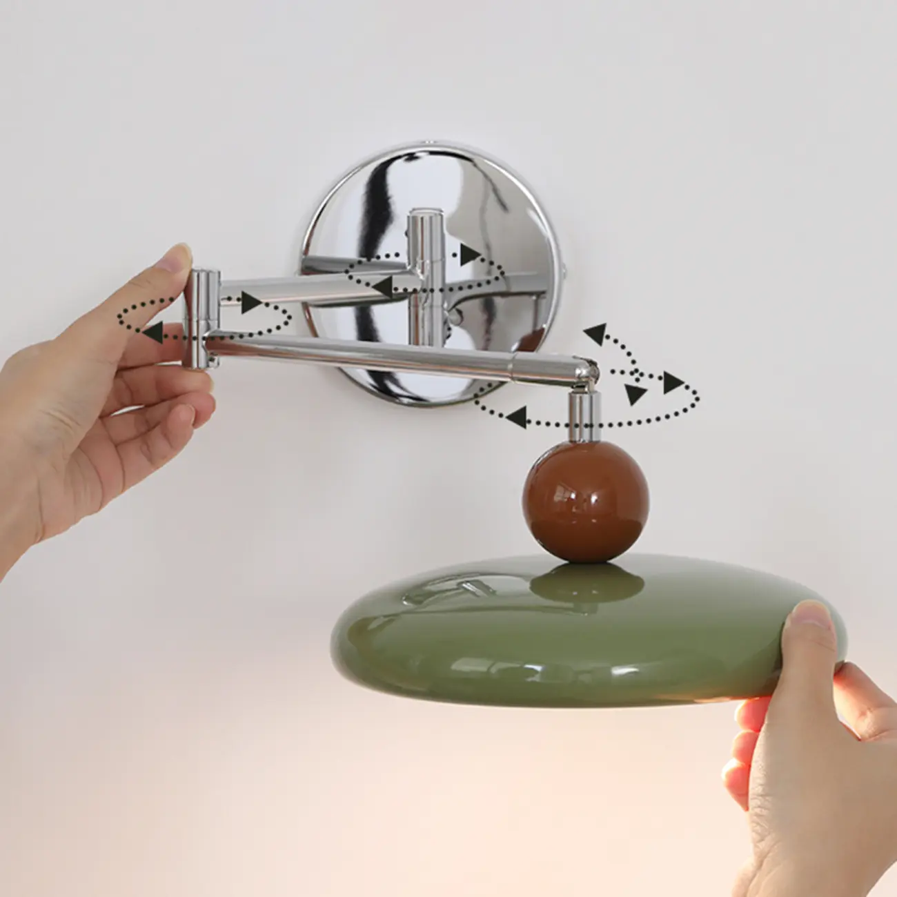 Modern Metal Wall Light with Rocker Arm for Bedroom Image - 13 | homeyfad